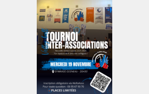 Remerciements pour le Tournoi Inter-Associations – 19/11/2025 à Châteaudun